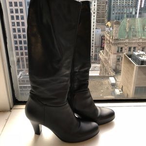 La Canadienne Black Leather Heeled Boots 8